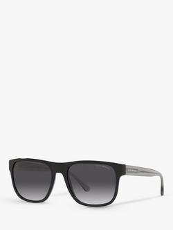 Emporio Armani EA4163 Men's Square Sunglasses, Black/Grey Gradient, Black/Grey Gradient