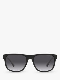 Emporio Armani EA4163 Men's Square Sunglasses, Black/Grey Gradient - view 2, Black/Grey Gradient