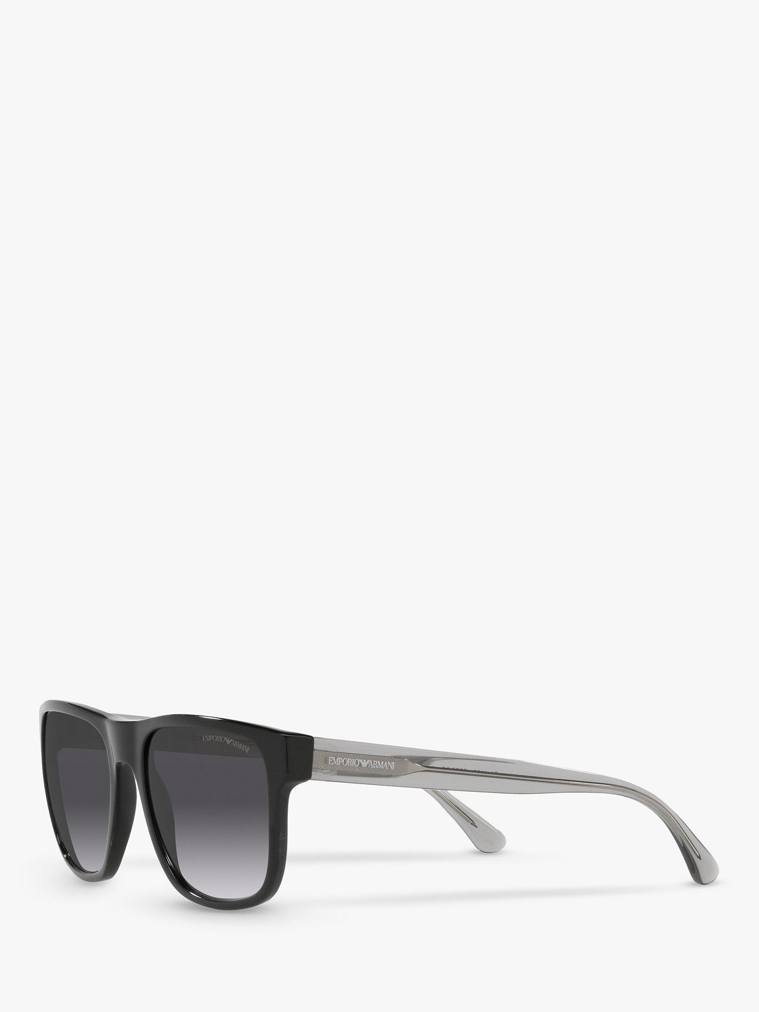 Product image 4 of 5, which shows Emporio Armani EA4163 Men's Square Sunglasses, Black/Grey Gradient