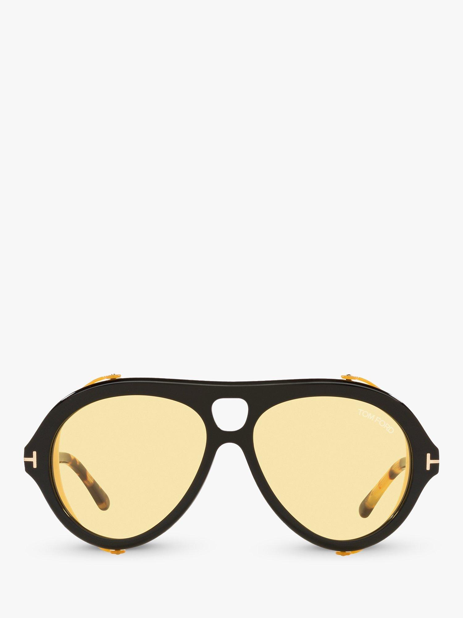 Product image 3 of 11, which shows TOM FORD FT0882 Men's Aviator Sunglasses, Black