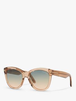 TOM FORD FT0870 Women's Cat's Eye Sunglasses, Brown/Green Gradient