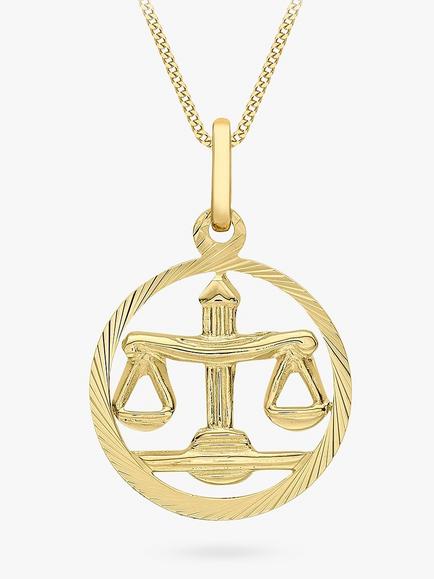 IBB 9ct Yellow Gold Zodiac Necklace, Gold