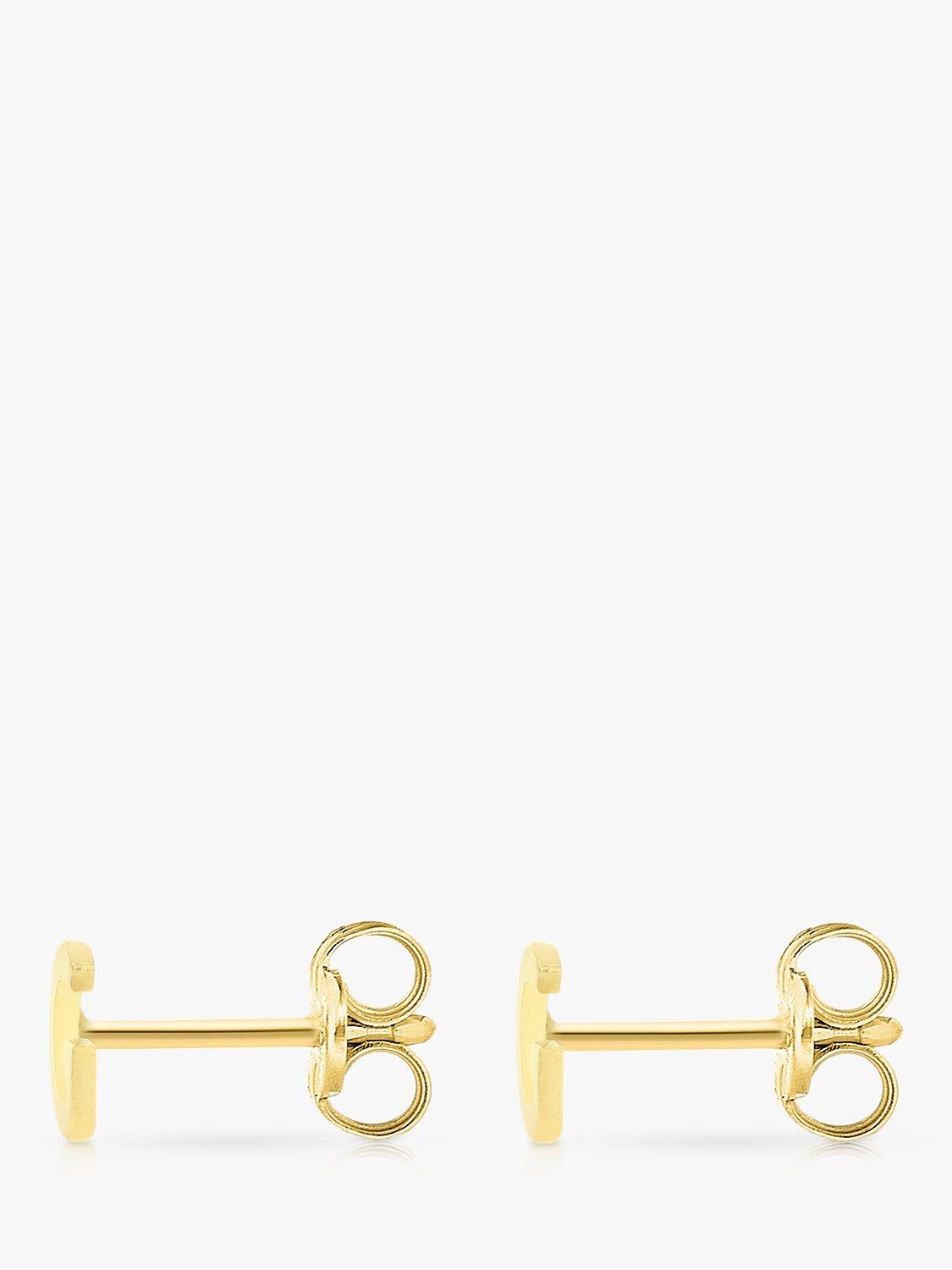 IBB 9ct Gold Initial Stud Earrings, G