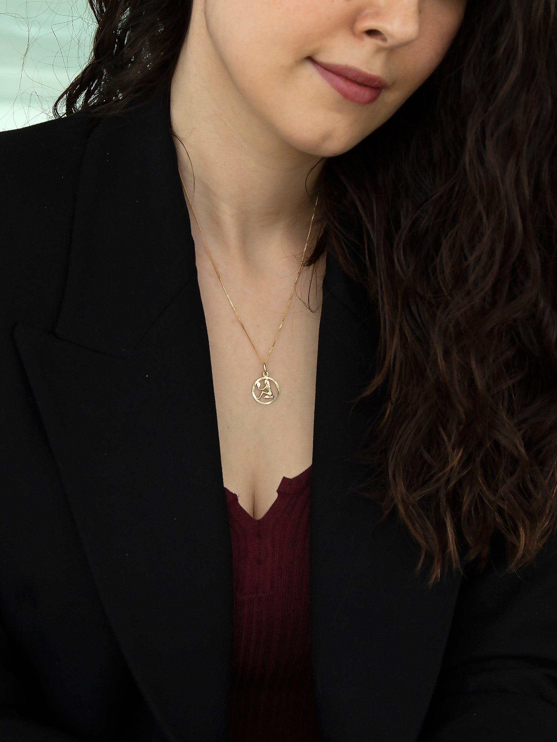 Product image 2 of 4, which shows IBB 9ct Yellow Gold Zodiac Necklace, Virgo