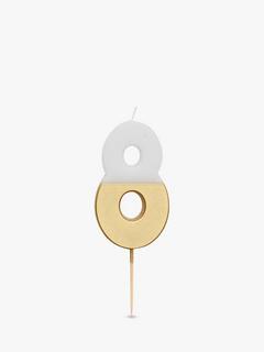Talking Tables Gold Birthday Candle, 8