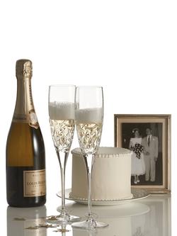 Waterford Crystal Cut Glass Forever Flutes, Set of 2, 148ml, Clear - view 2, Clear