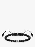 THOMAS SABO Men's Rebel Beaded Bracelet, Black/Silver