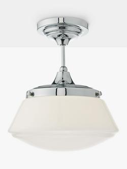 Där Caden Semi Flush Ceiling Light, Polished Chrome, Polished Chrome