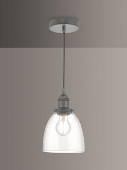 Där Arvin Glass Pendant Ceiling Light, Antique Chrome, Antique Chrome