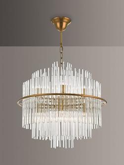 Där Lukas Glass Ceiling Light, Antique Gold