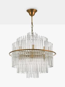 Där Lukas Glass Ceiling Light - view 2, Antique Gold