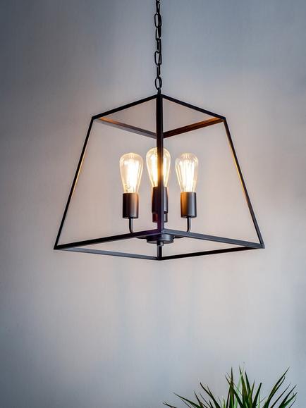 Där Academy Lantern Ceiling Light - view 2, Black