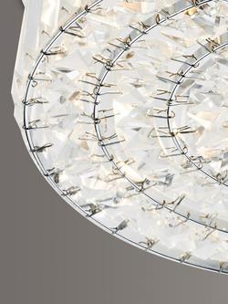 Där Errol Crystal Semi Flush Ceiling Light, Clear/Polished Chrome - view 2, Clear/Polished Chrome