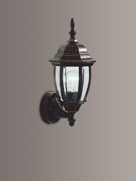 Där Hambro Outdoor Wall Light, Black/Gold, Black/Gold