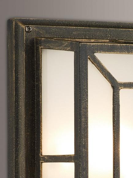 Där Trent Outdoor Wall Light, Black/Gold - view 2, Black/Gold