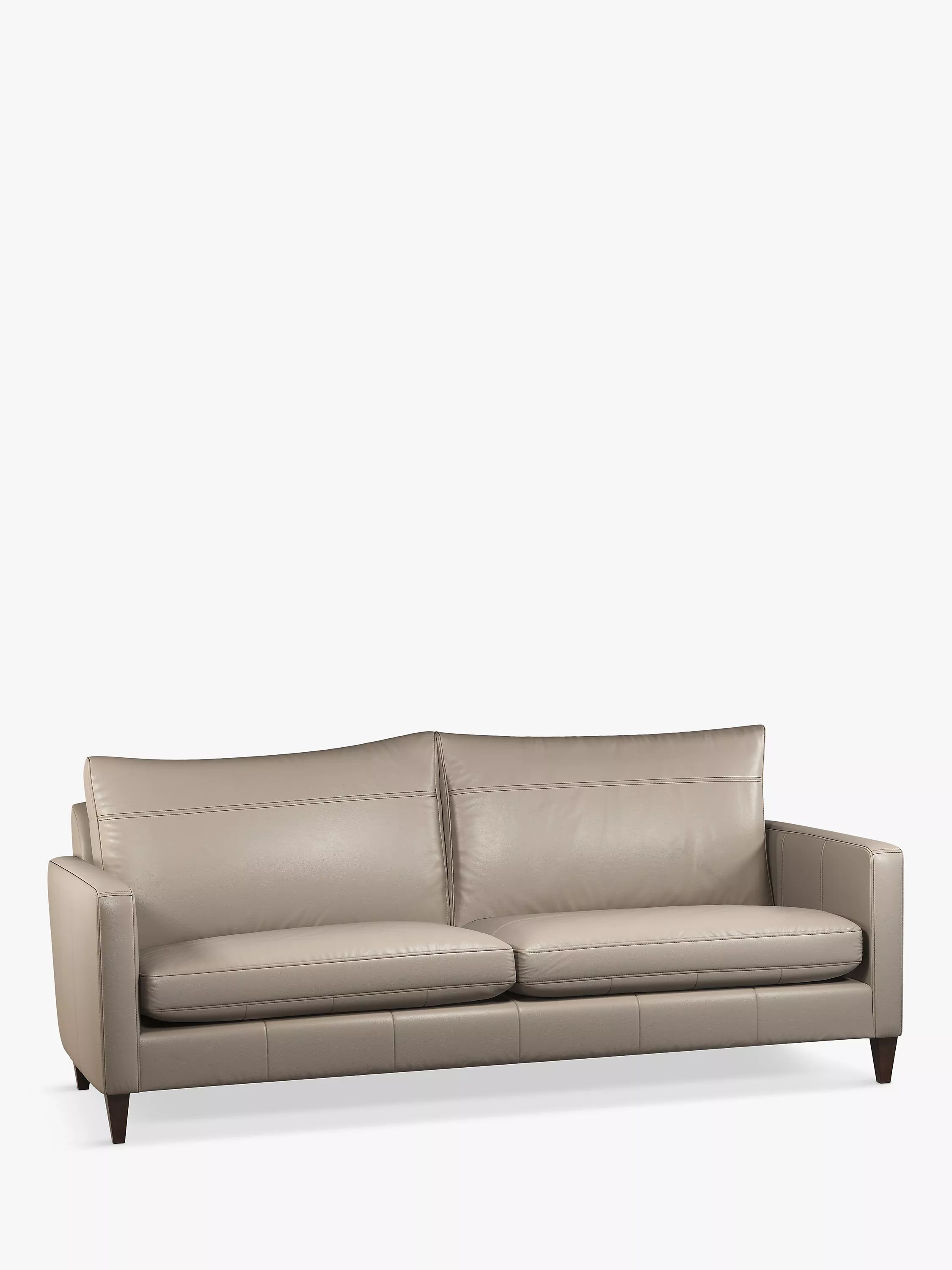 John Lewis Bailey Grand 4 Seater Leather Sofa, Dark Leg
