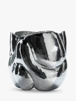 Tom Dixon Cloud Vase, H21cm, Silver, Silver