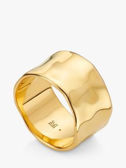 Monica Vinader Siren Muse Wide Ring, Gold, Gold