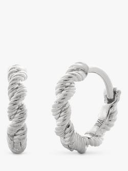 Monica Vinader Corda Huggie Hoop Earrings, Silver