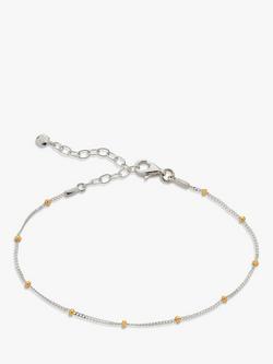Monica Vinader Mixed Fine Bead Chain Bracelet, Silver/Gold, Silver/Gold