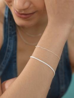 Monica Vinader Mixed Fine Bead Chain Bracelet, Silver/Gold - view 2, Silver/Gold