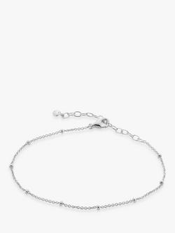 Monica Vinader Fine Beaded Chain Bracelet, Silver
