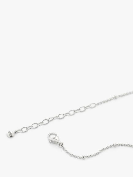 Monica Vinader Fine Beaded Chain Bracelet - view 2, Silver