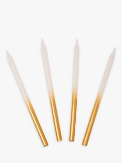 Talking Tables Ombre Party Candles, Pack of 16, Gold