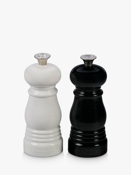Le Creuset Salt and Pepper Mini Mills Gift Set, Black/White, Black/White