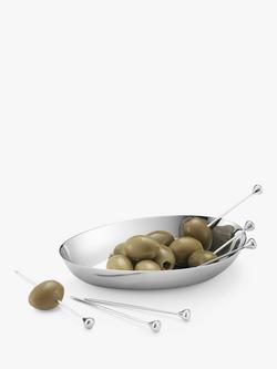 Georg Jensen Sky 6 Stainless Steel Food & Canapé Sticks with Gift Box, Silver - view 2, Silver