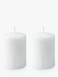 Georg Jensen Pillar Candles, Set of 2, H10cm, White