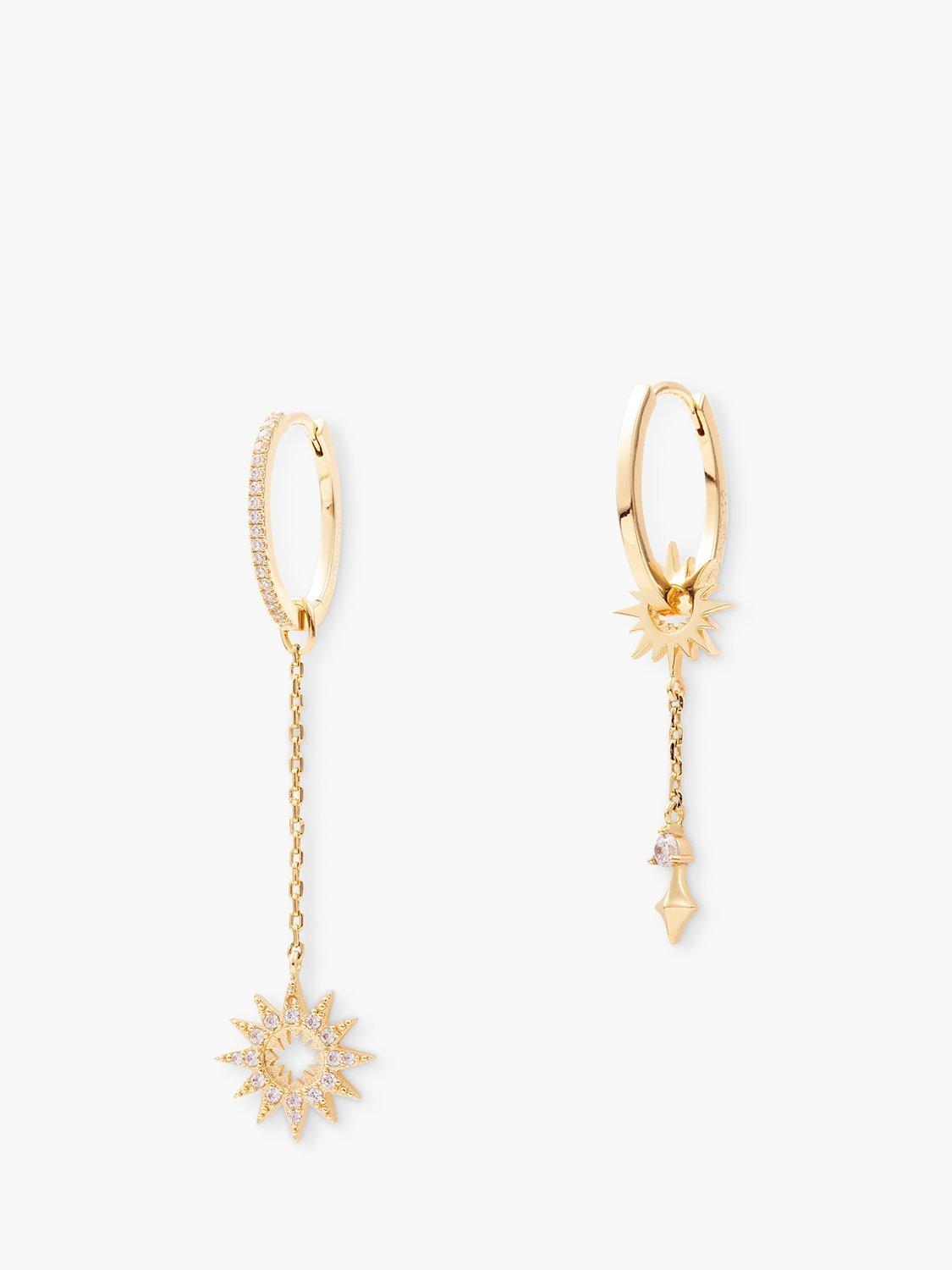 Wanderlust + Co Sunlit Cubic Zirconia Drop Earrings, Gold