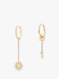 Wanderlust + Co Sunlit Cubic Zirconia Drop Earrings, Gold