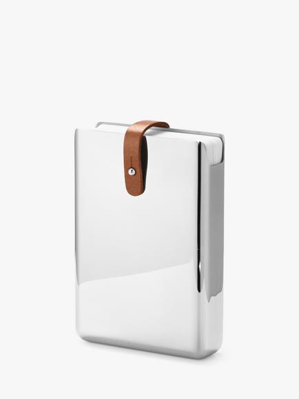 Georg Jensen Sky Playing Card Deck & Stainless Steel Holder, Silver - view 2, Silver