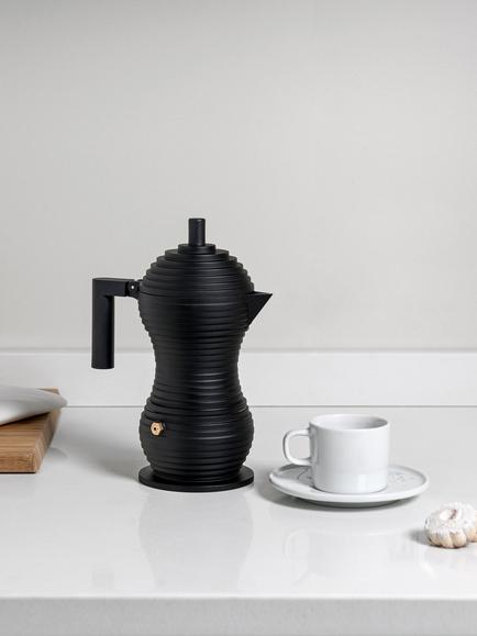 Alessi Pulcina Espresso Coffee Maker - view 2, Black