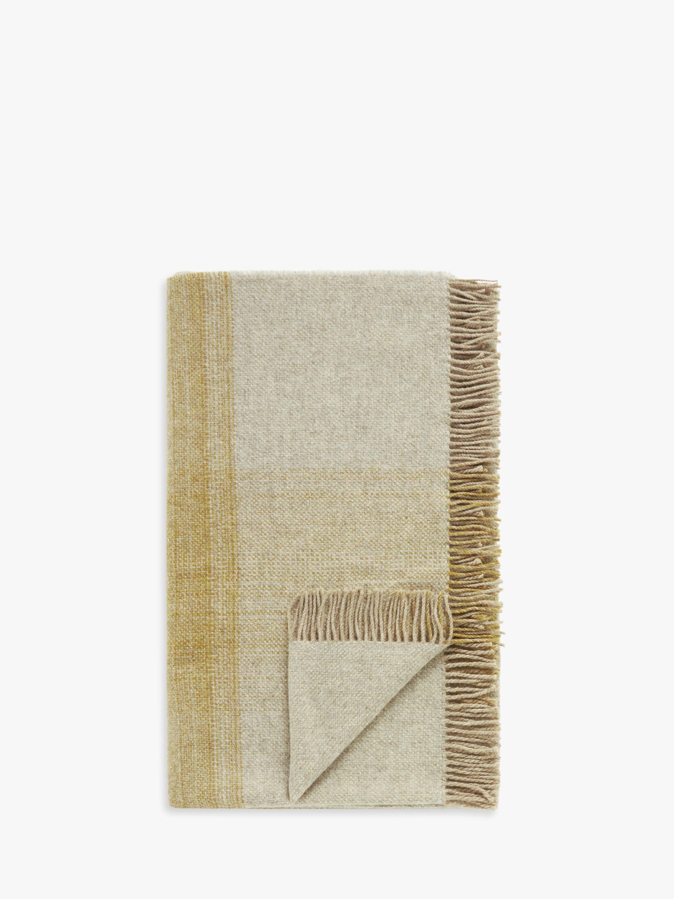 John Lewis Modern Check Throw, Honey