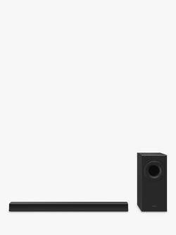 Panasonic SC-HTB490 Bluetooth Soundbar with Wireless Subwoofer, Black, Black