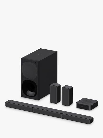 Sony HT-S40R Bluetooth Soundbar with Subwoofer and Wireless Rear Speakers, Black, Black