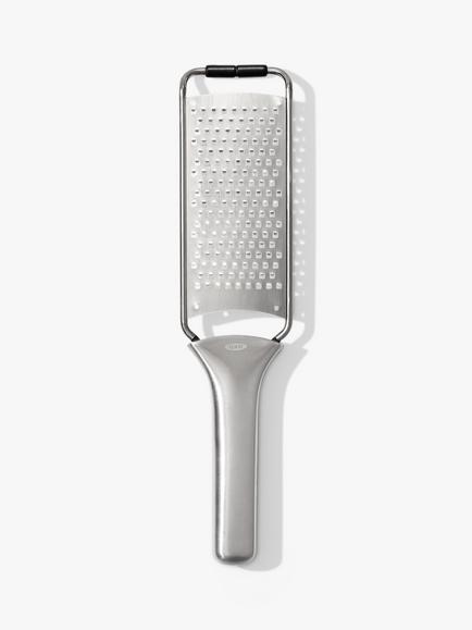 OXO Etched Stainless Steel Non-Slip Hand-Held Fine Grater/Zester, Silver