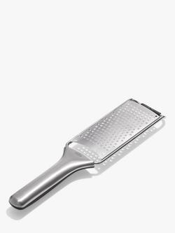 OXO Etched Stainless Steel Non-Slip Hand-Held Fine Grater/Zester - view 2, Silver