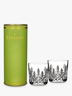 Waterford Crystal Lismore Cut Glass Giftology Gift-Boxed Tumblers, Set of 2, 266ml, Clear, Clear