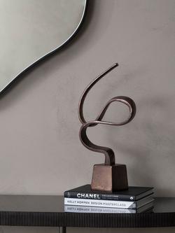 Libra Interiors Abstract Metal Wellness Sculpture, H51cm, Bronze - view 2, Bronze
