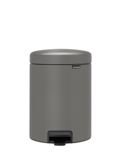 Brabantia newIcon Pedal Bin, 5L, Concrete Grey