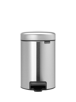 Brabantia newIcon Fingerprint Proof Pedal Bin, 3L, Matt Steel, Matte Steel