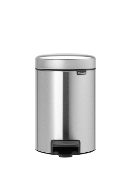 Brabantia newIcon Fingerprint Proof Pedal Bin, 3L, Matt Steel, Matte Steel