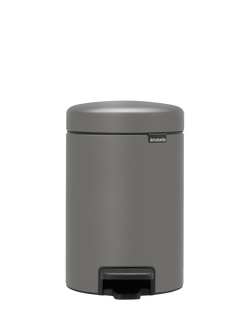 Brabantia NewIcon Pedal Bin, 3L, Concrete Grey