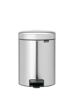 Brabantia newIcon Fingerprint Proof Pedal Bin, 5L, Matt Steel, Matt Steel