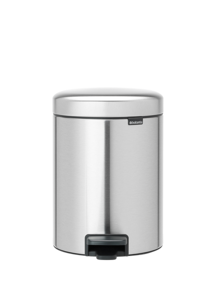Brabantia newIcon Fingerprint Proof Pedal Bin, 5L, Matt Steel, Matt Steel