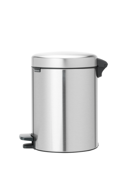 Brabantia newIcon Fingerprint Proof Pedal Bin, 5L, Matt Steel - view 2, Matt Steel