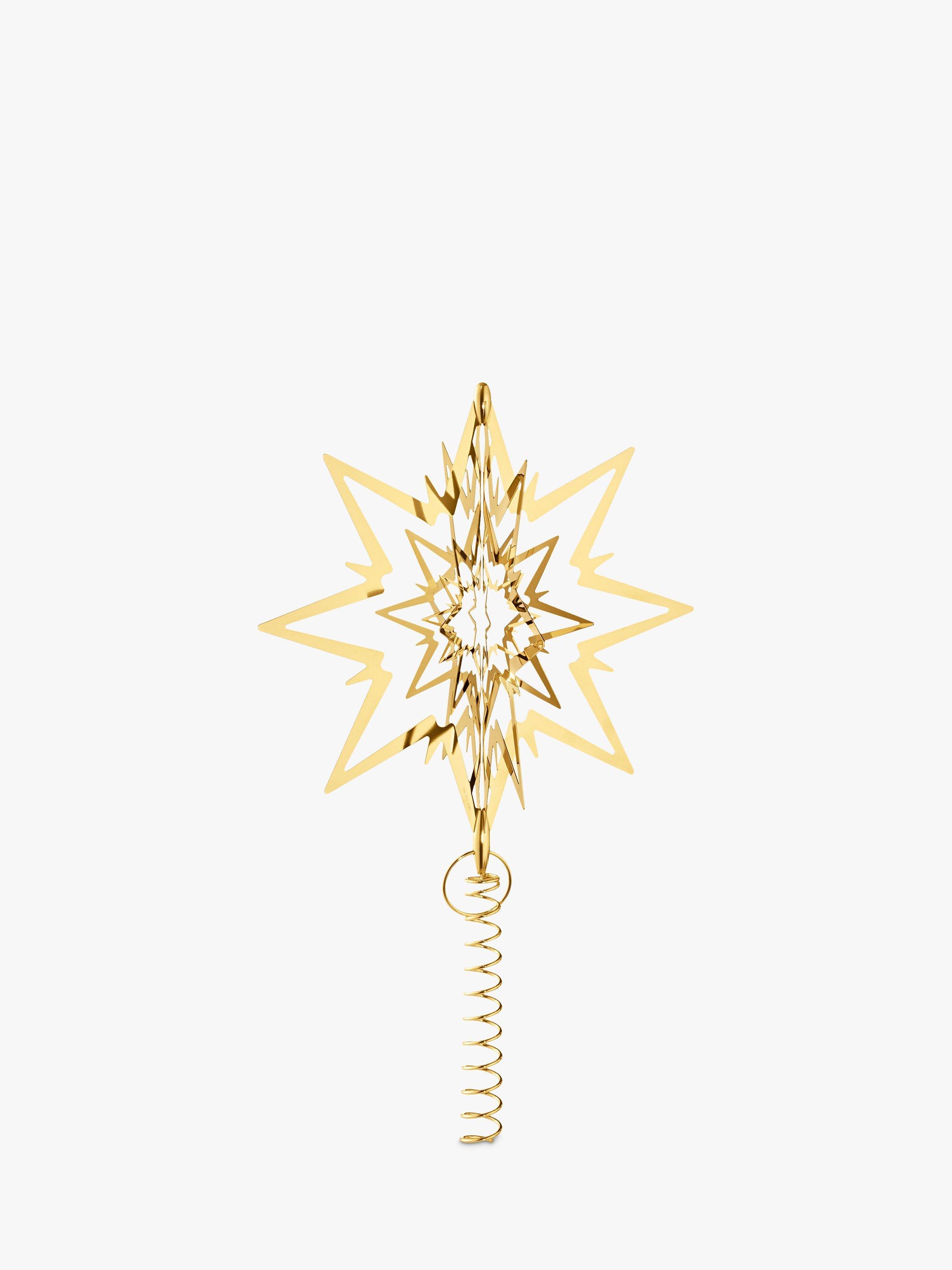 Georg Jensen Gold-Plated Star Christmas Tree Top Decoration, Large
